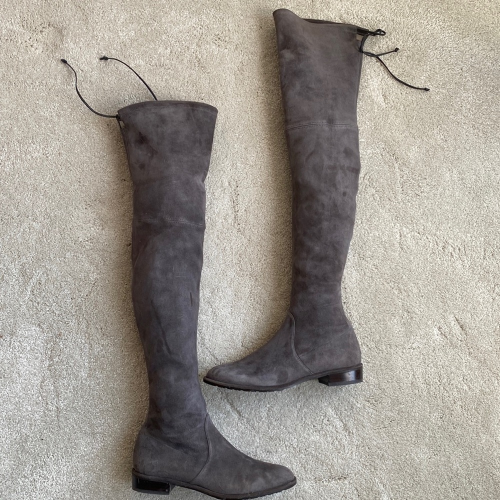 Stuart Weitzman Gray Suede Lowland Boot - image 2